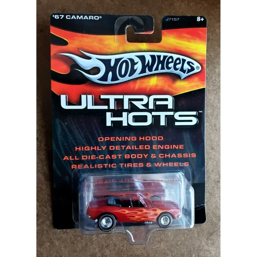 2006 Hot Wheels '67 CAMARO CONVERTIBLE RED #J7157 ZAMAC Base DDRL REAL RIDERS